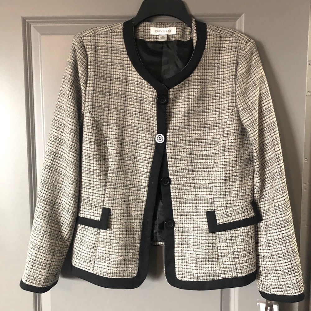 Danillo Stone Gray Patterned Suit Jacket